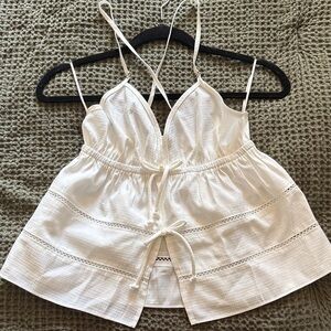 Chanel Strappy Top with Lace Details